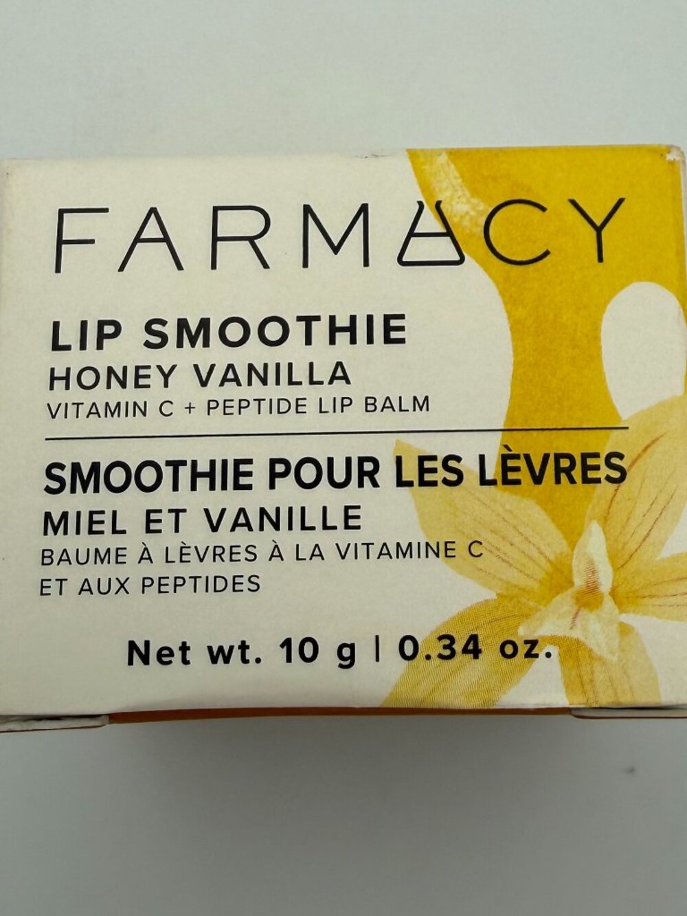 FARMACY Lip Smoothie Honey Vanilla Vitamin C + Peptide Lip Balm 0.34 oz NIB
